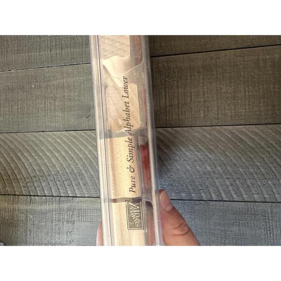 Stampin’ Up Pure & Simple Alphabet Lower 2003 wood block rubber stamp set - Picture 2 of 6